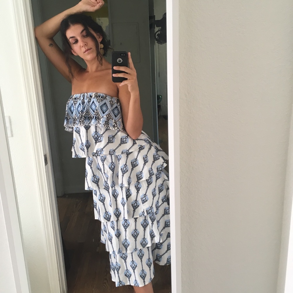 Caroline Constas ‘Margi’ Strapless Ruffle Dress